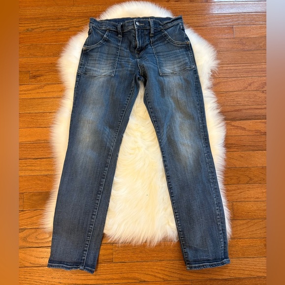 GAP Denim - GAP 6/28R Skinny Medium / Dark Wash Denim With Pockets